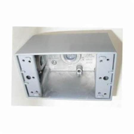 Mulberry Electrical Box, 24 cu in, Outlet Box Type, 1 Gang, Aluminum, Rectangular Shape 30583